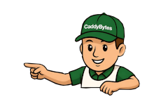CaddyBytes Caddie pointing to tournament hub
